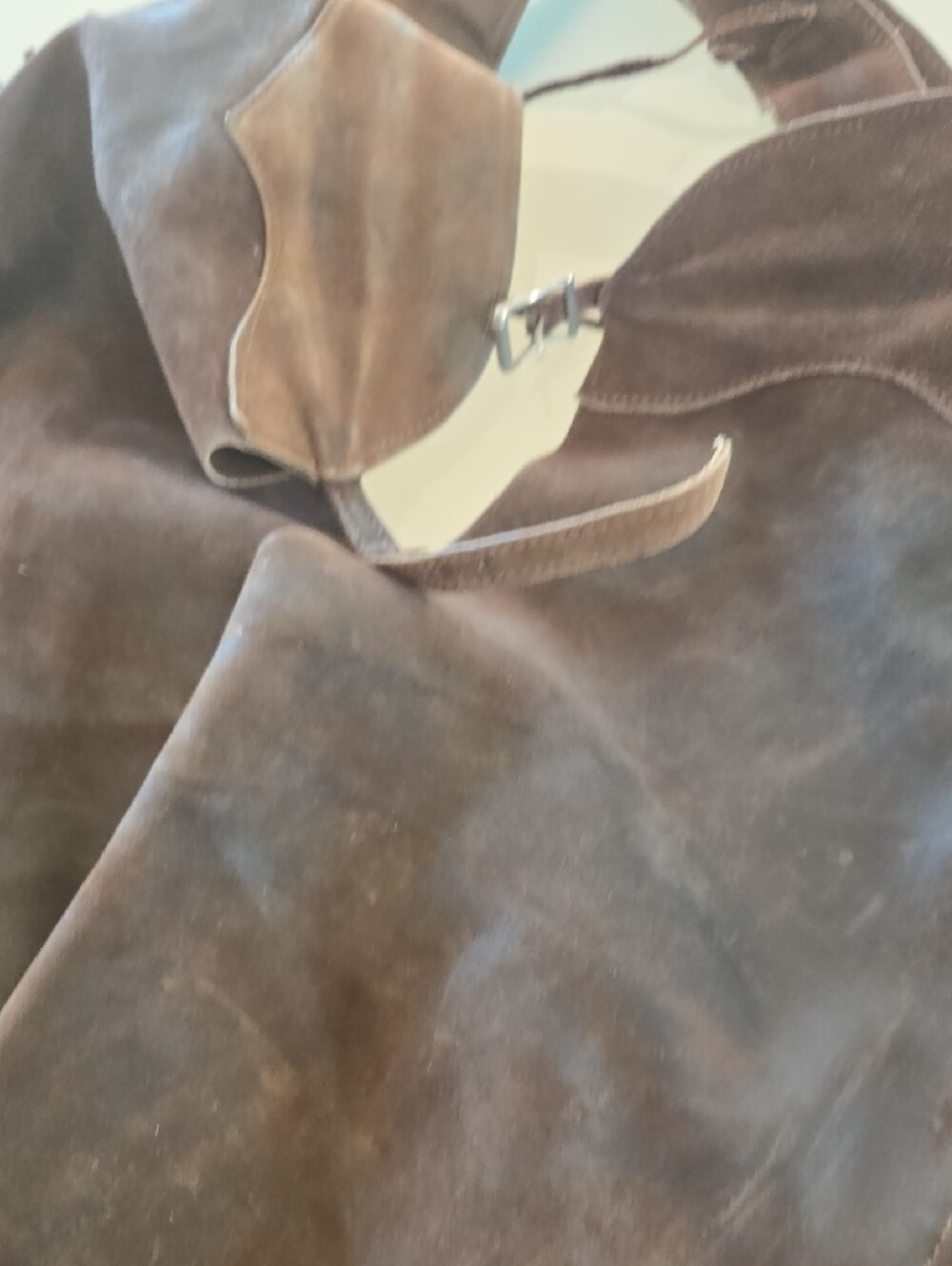 Source Unknown Brown Leather Fringe Men's Chaps - Picture 6 of 11